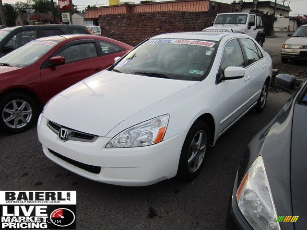 2003 Accord EX Sedan - Taffeta White / Ivory photo #3