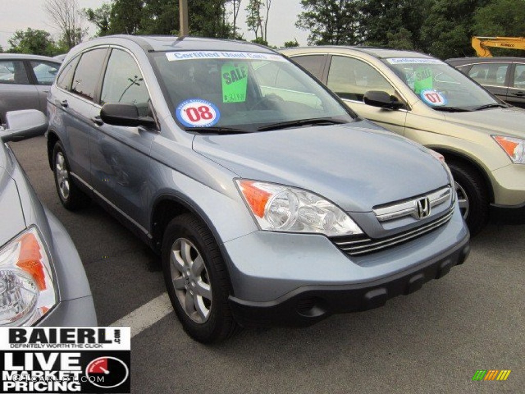 2008 CR-V EX 4WD - Glacier Blue Metallic / Gray photo #1