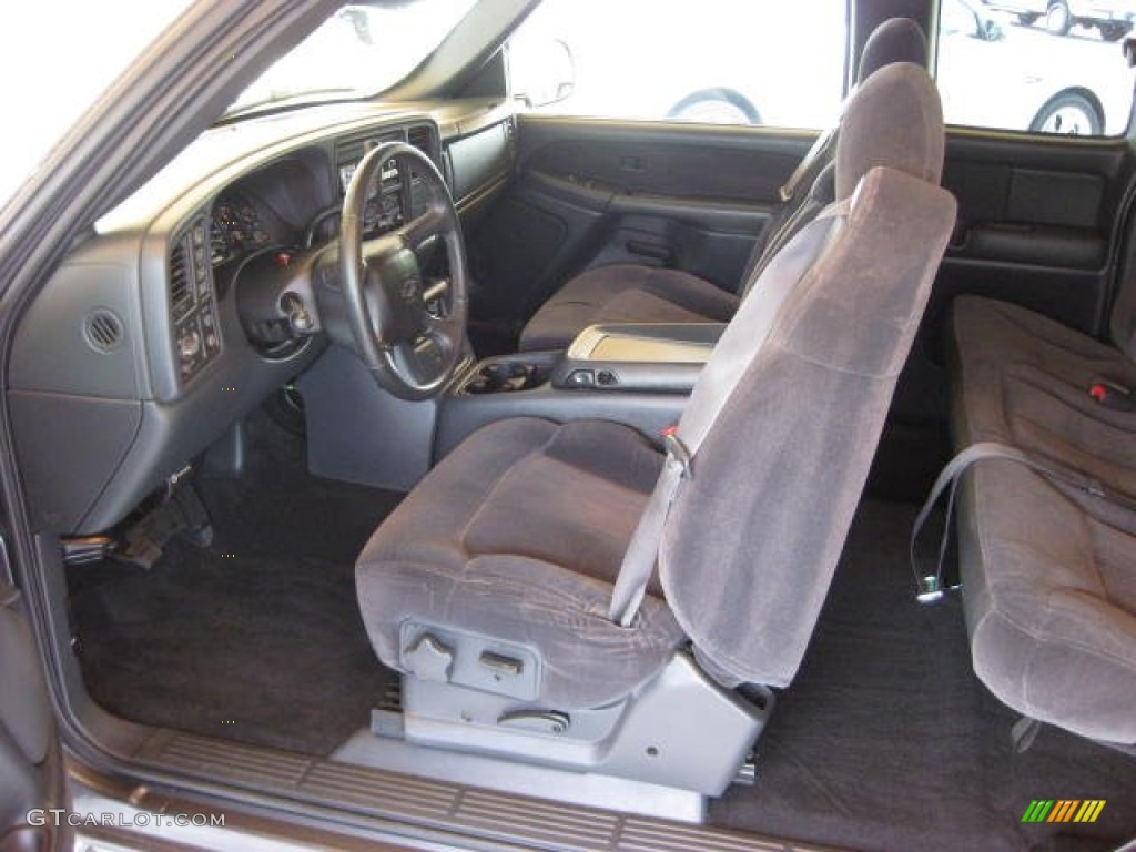2001 Silverado 1500 LS Extended Cab 4x4 - Medium Charcoal Gray Metallic / Graphite photo #14