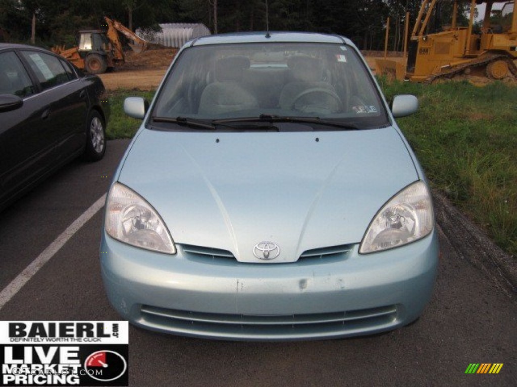 2002 Prius Hybrid - Aqua Ice Opalescent / Gray photo #2