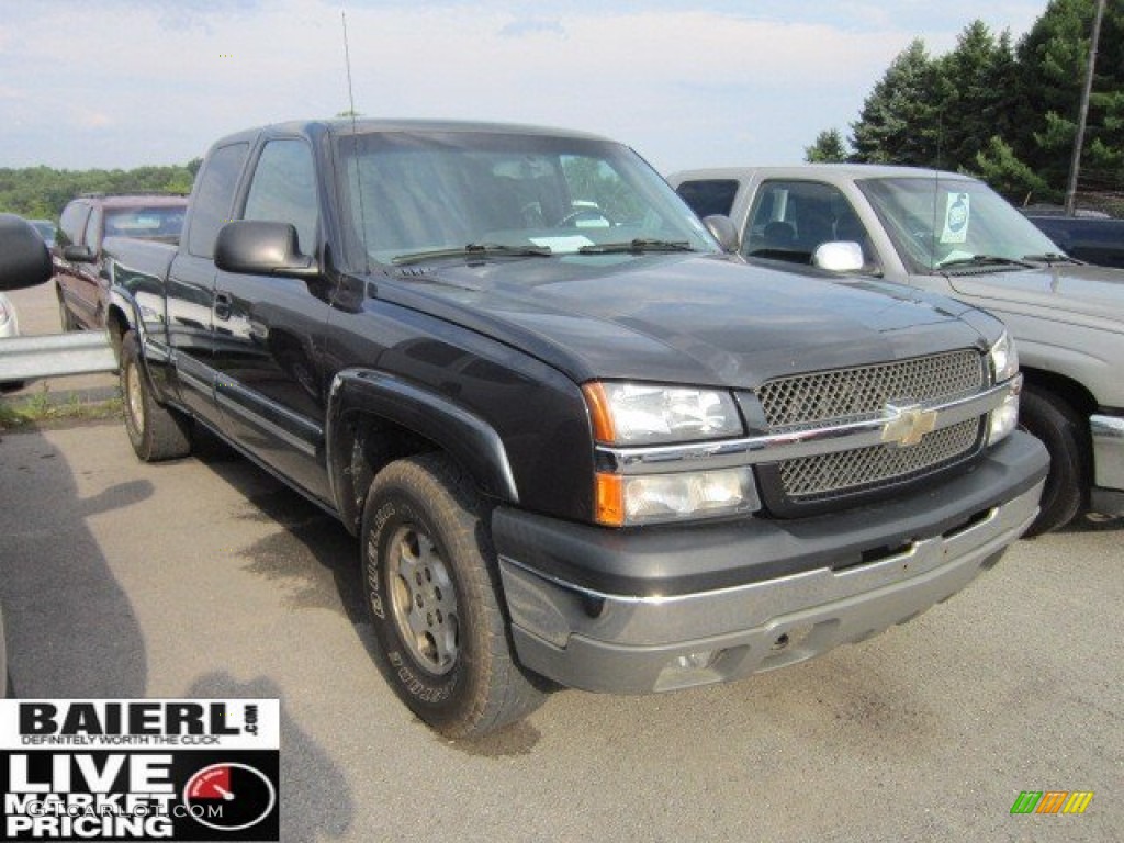2004 Silverado 1500 LS Extended Cab 4x4 - Dark Gray Metallic / Dark Charcoal photo #1