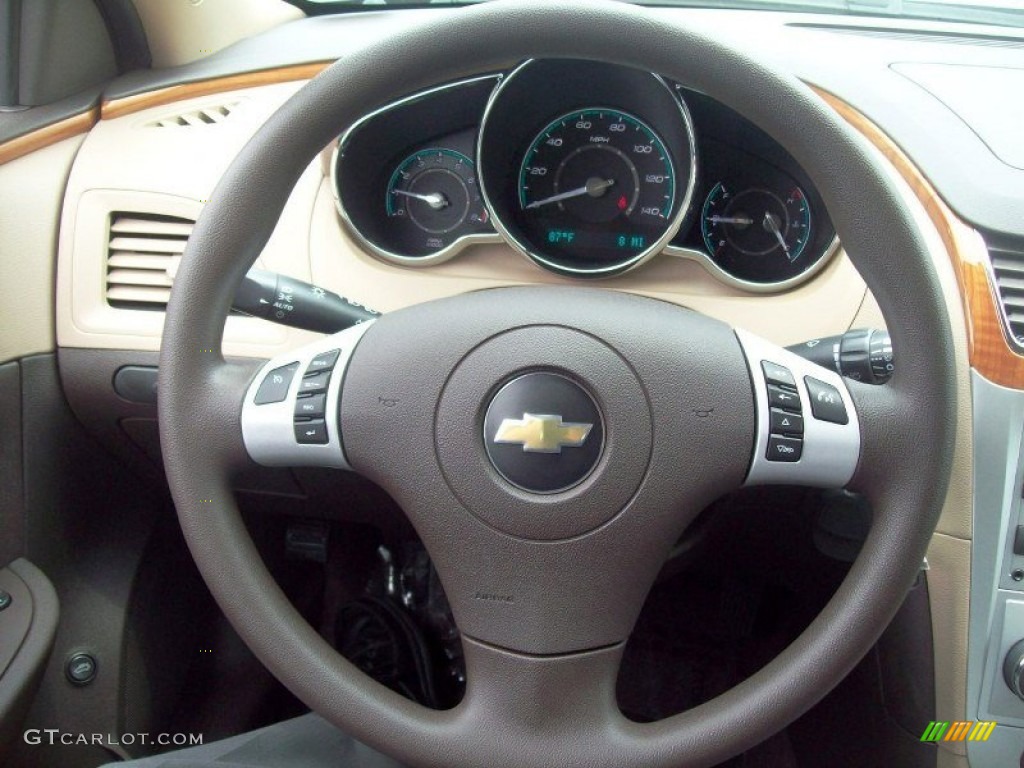 2012 Chevrolet Malibu LT Cocoa/Cashmere Steering Wheel Photo #51500872
