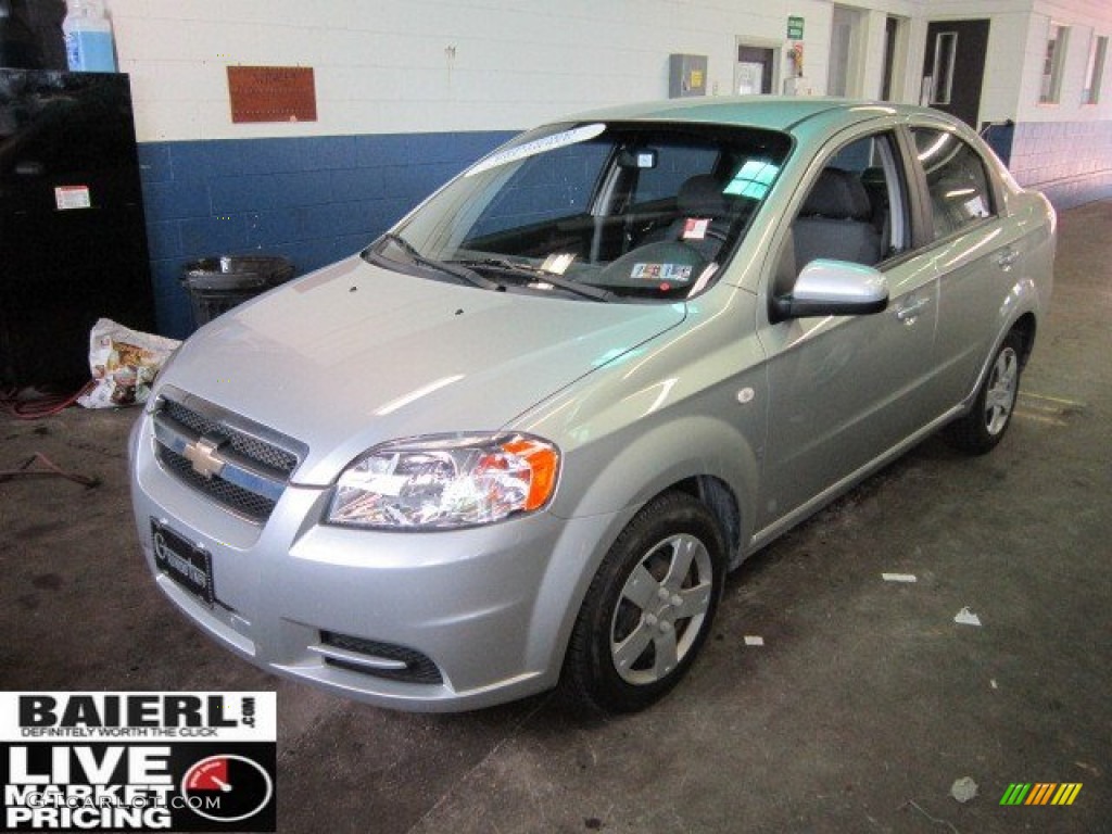 2007 Aveo LS Sedan - Cosmic Silver / Charcoal Black photo #1