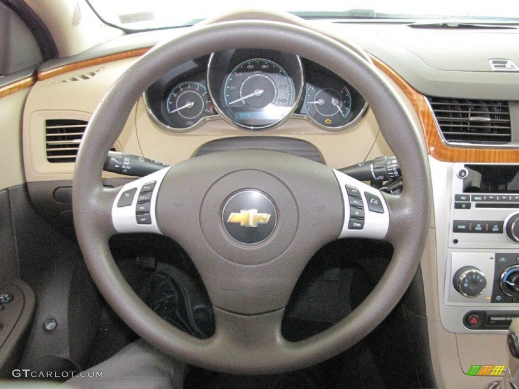 2012 Chevrolet Malibu LT Cocoa/Cashmere Steering Wheel Photo #51501226