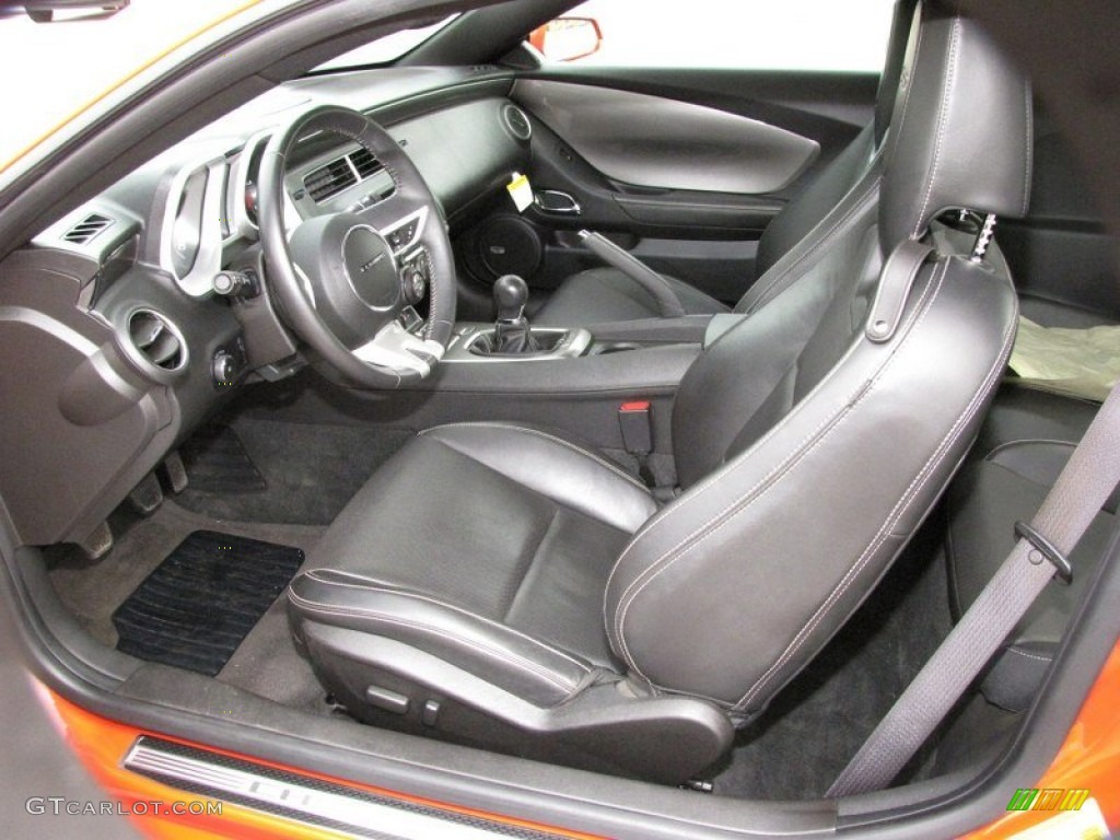 2010 Camaro SS Coupe - Inferno Orange Metallic / Black photo #38