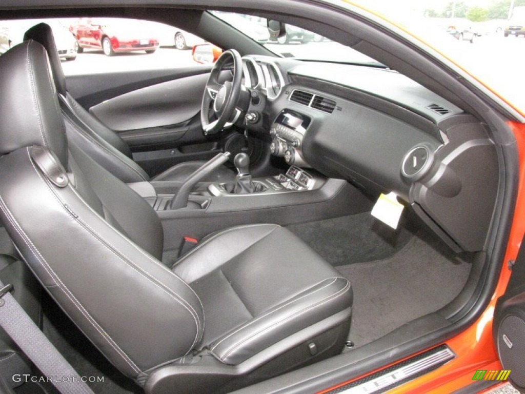 2010 Camaro SS Coupe - Inferno Orange Metallic / Black photo #48