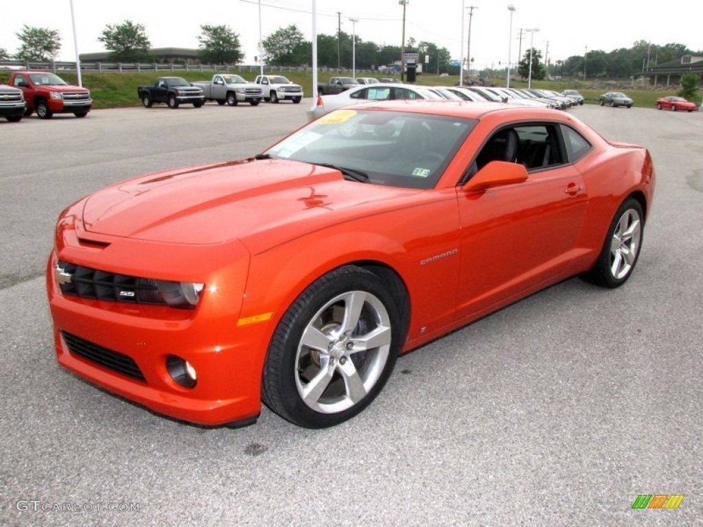 Inferno Orange Metallic 2010 Chevrolet Camaro SS Coupe Exterior Photo #51502057