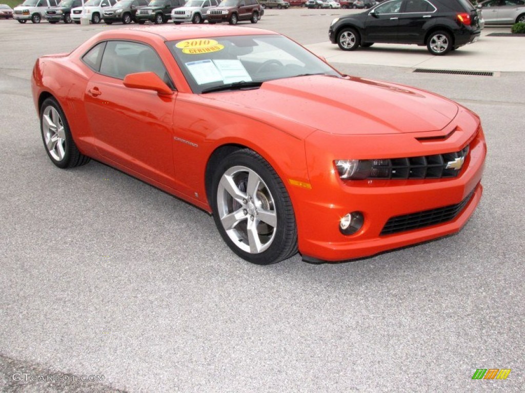 Inferno Orange Metallic 2010 Chevrolet Camaro SS Coupe Exterior Photo #51502153