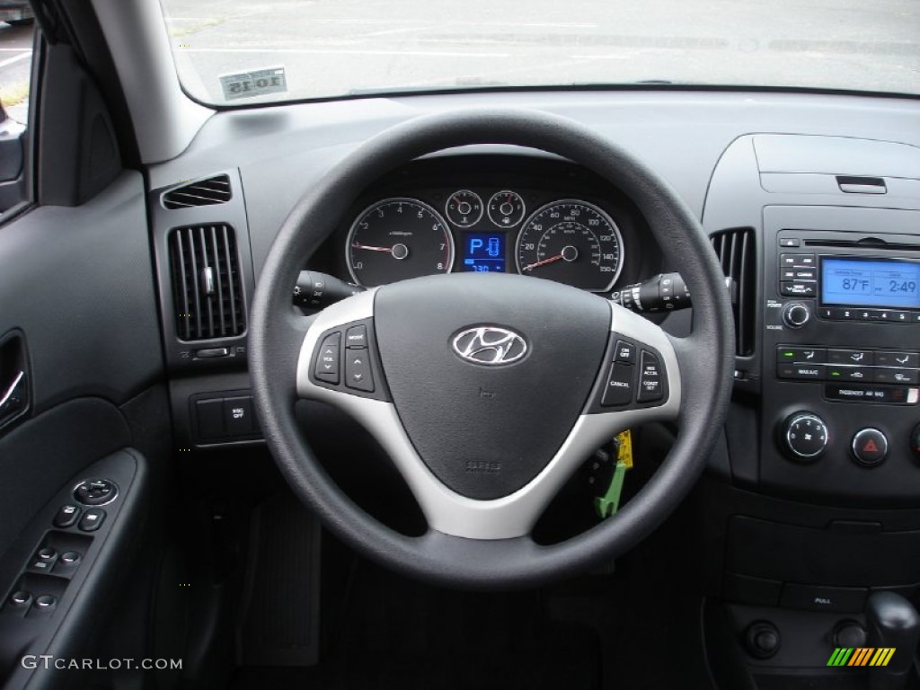 2011 Hyundai Elantra Touring GLS Black Steering Wheel Photo #51503620