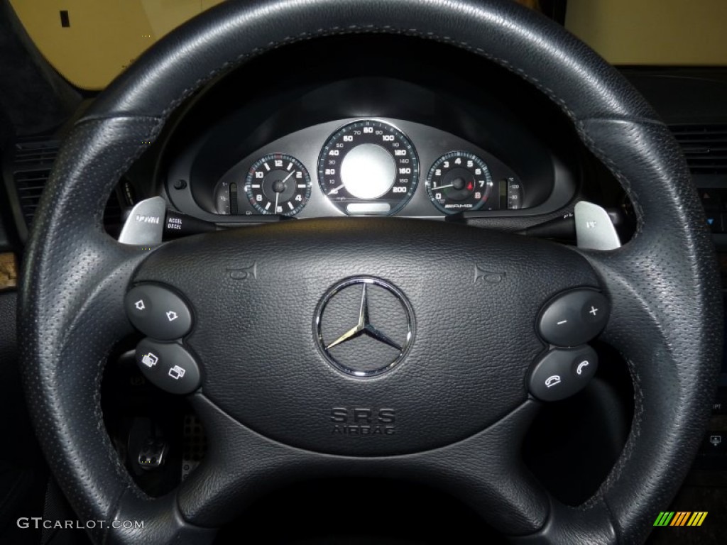 2008 Mercedes-Benz E 63 AMG Sedan Black Steering Wheel Photo #51503977