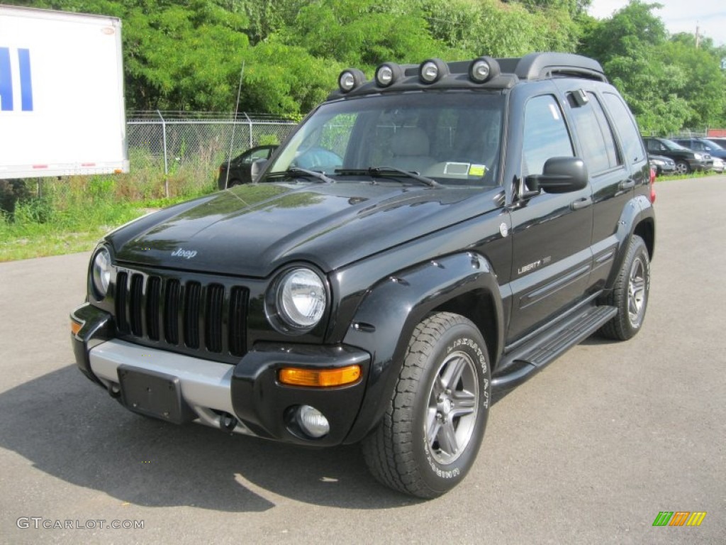 Black Clearcoat 2003 Jeep Liberty Renegade 4x4 Exterior Photo #51506563