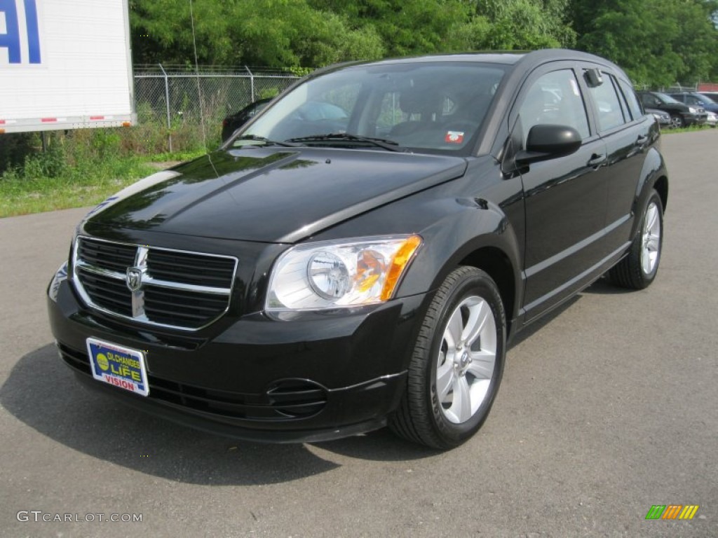 2010 Caliber SXT - Brilliant Black Crystal Pearl / Dark Slate Gray photo #1