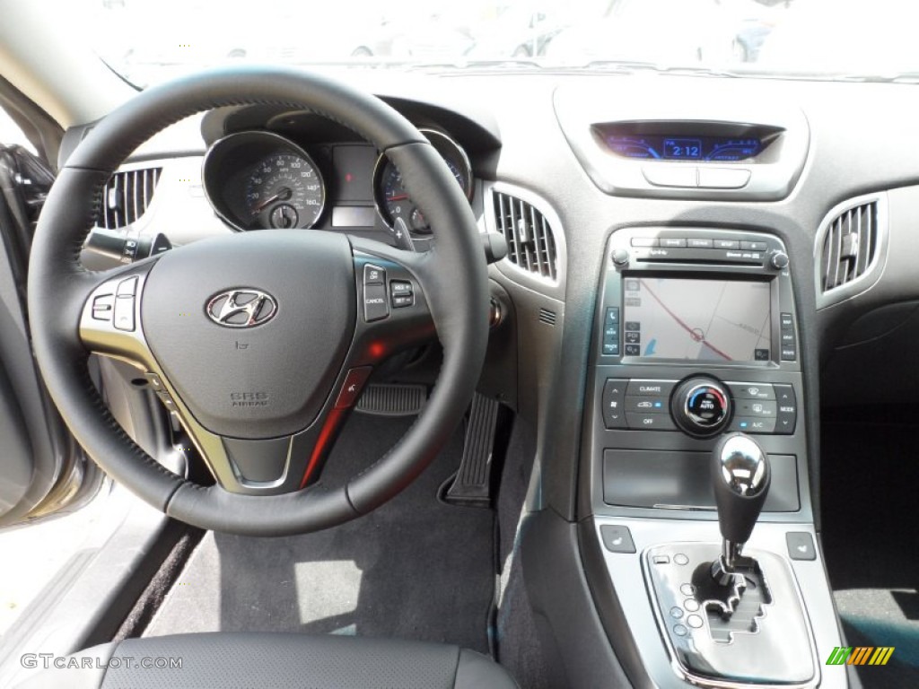 2011 Hyundai Genesis Coupe 3.8 Grand Touring Black Leather Dashboard Photo #51508294