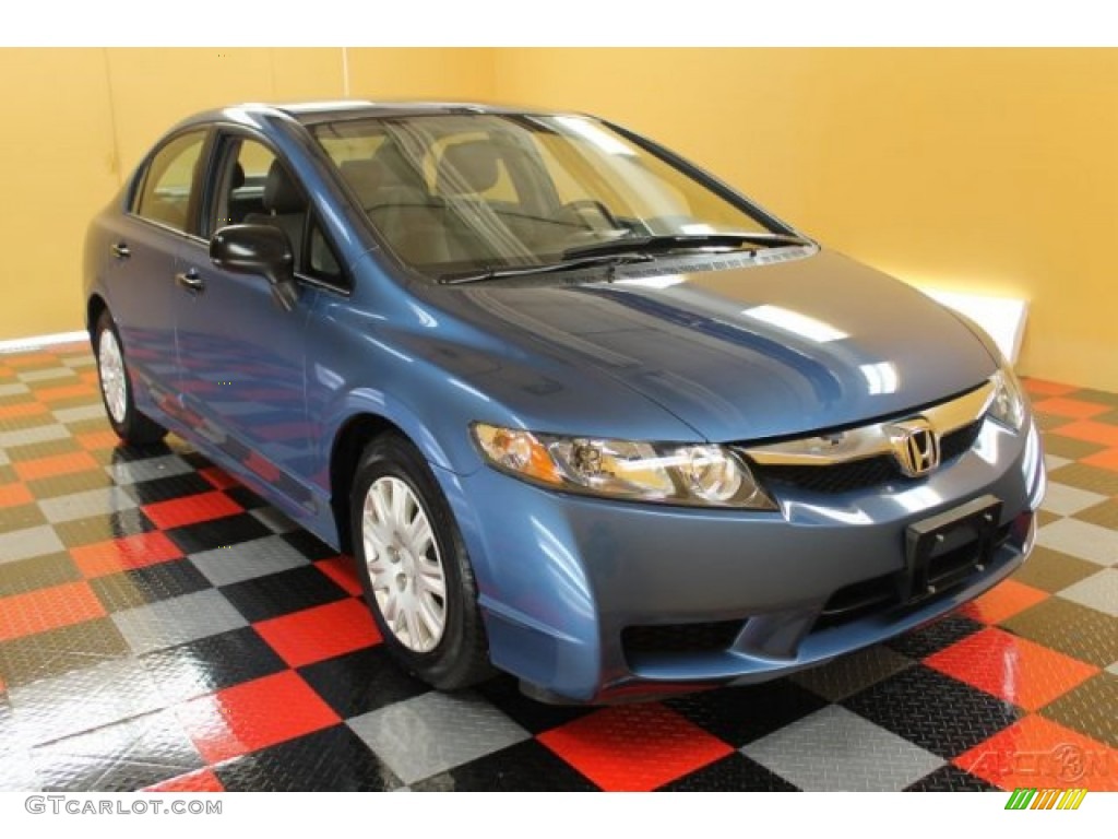 2009 Civic DX-VP Sedan - Atomic Blue Metallic / Gray photo #1