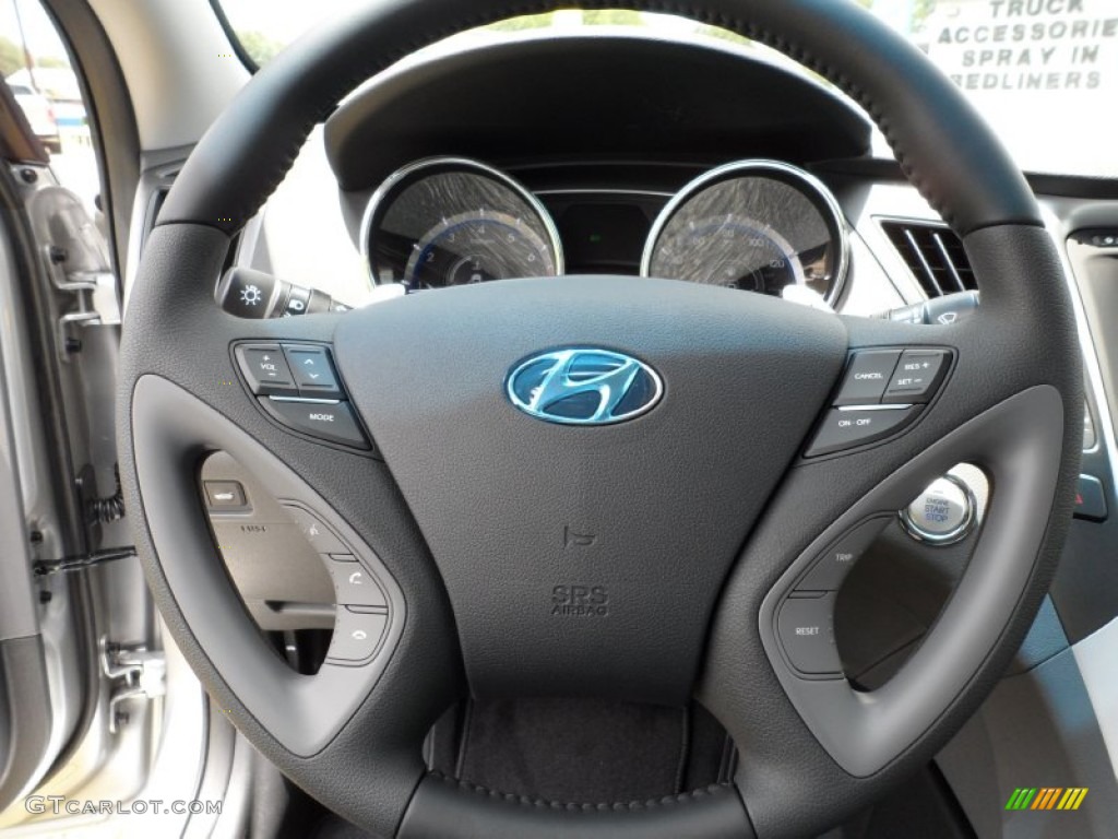 2012 Hyundai Sonata Limited 2.0T Gray Steering Wheel Photo #51509506