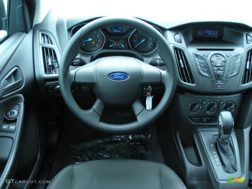 2012 Ford Focus S Sedan Charcoal Black Dashboard Photo #51509878