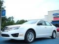 2012 White Suede Ford Fusion S  photo #1