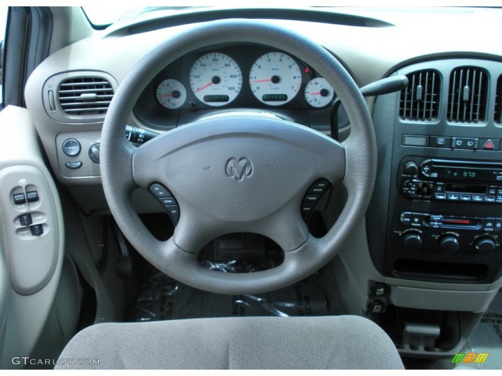 2001 Dodge Grand Caravan EX Sandstone Steering Wheel Photo #51512302