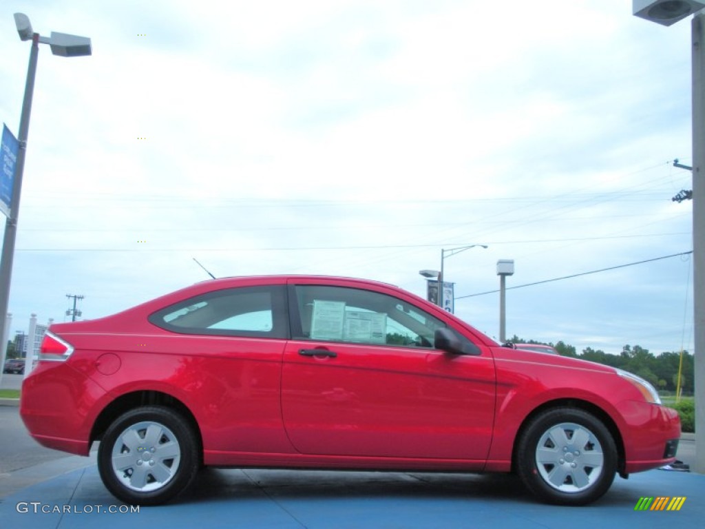 2008 Focus S Coupe - Vermillion Red / Medium Stone photo #6