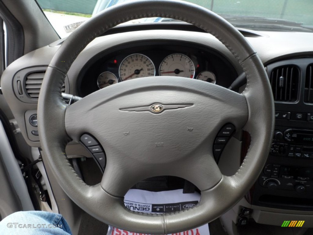 2004 Chrysler Town & Country Touring Khaki Steering Wheel Photo #51512917