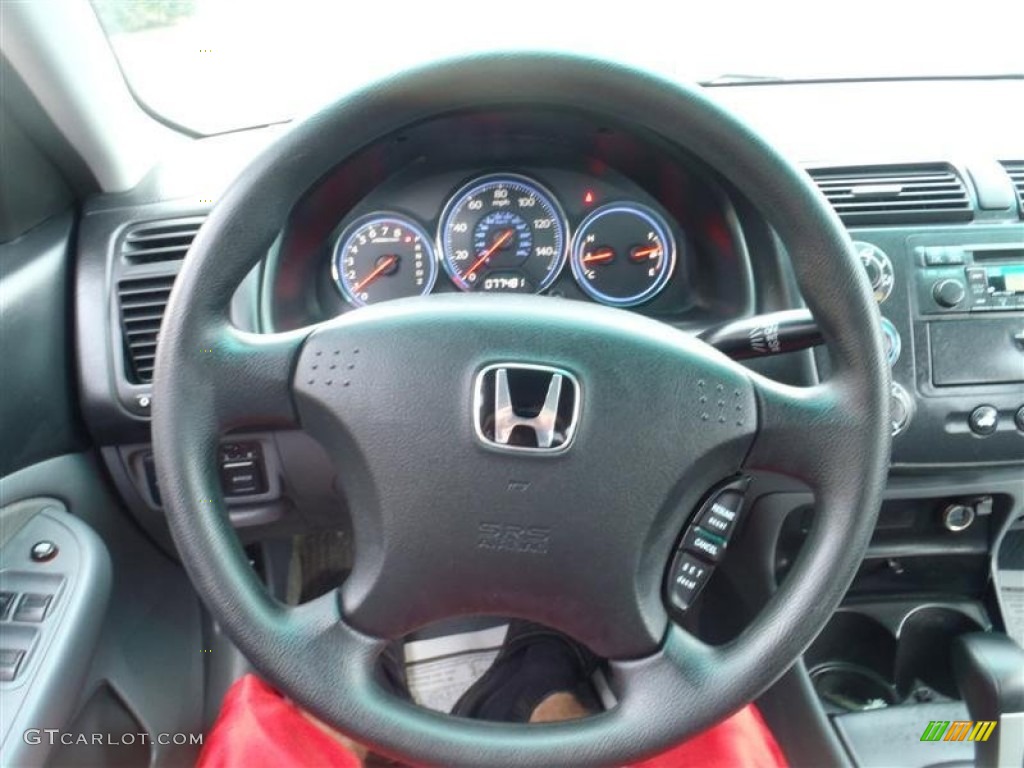 2003 Honda Civic LX Sedan Gray Steering Wheel Photo #51512995