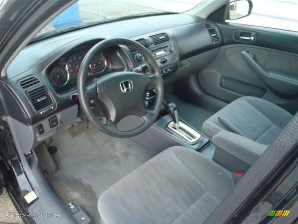 Gray Interior 2003 Honda Civic LX Sedan Photo #51513031