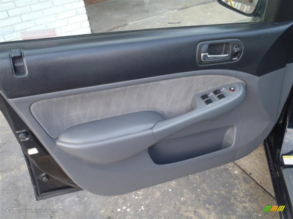 2003 Honda Civic LX Sedan Gray Door Panel Photo #51513049