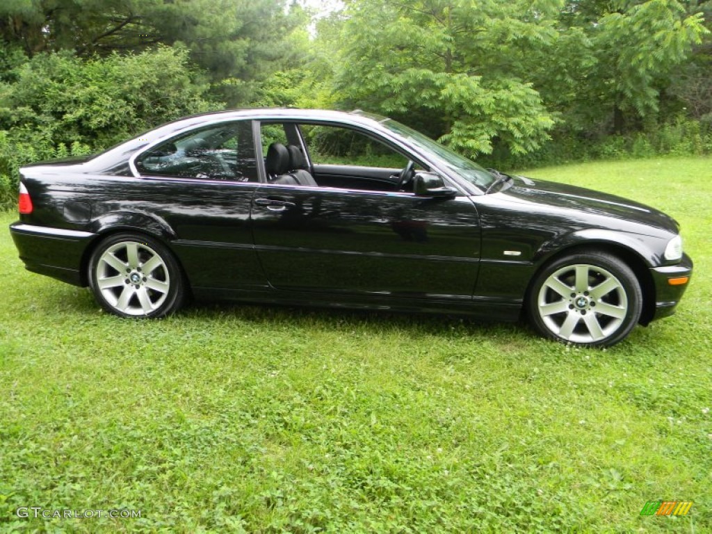 2003 3 Series 325i Coupe - Jet Black / Black photo #4