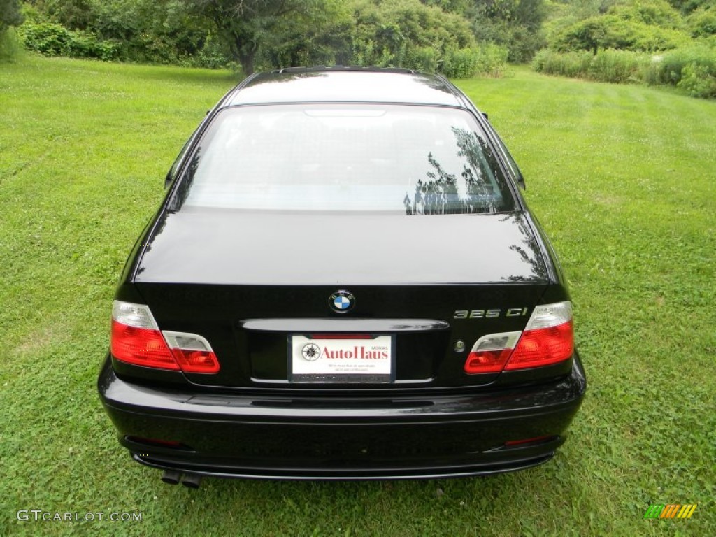 2003 3 Series 325i Coupe - Jet Black / Black photo #11