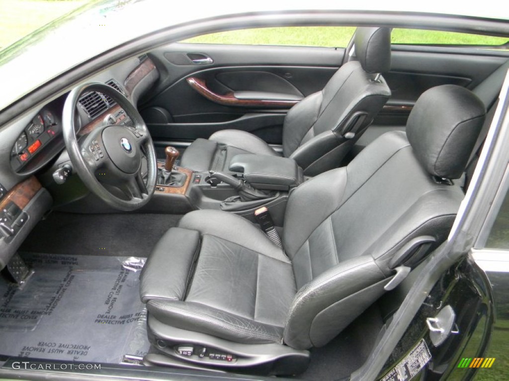 Black Interior 2003 BMW 3 Series 325i Coupe Photo #51514192