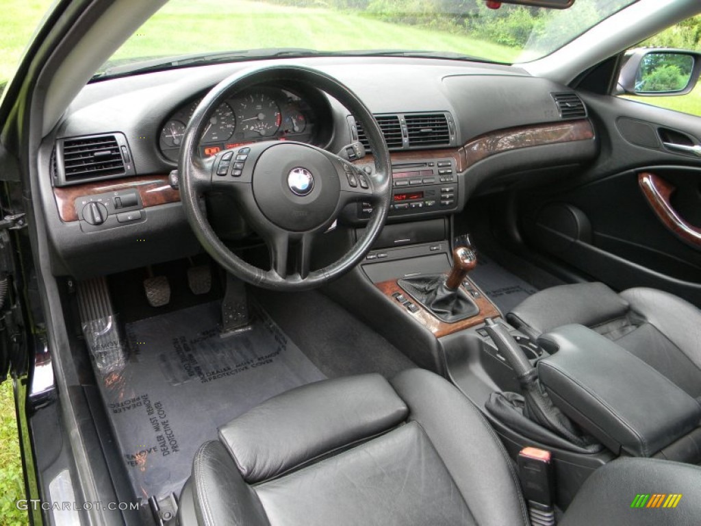 Black Interior 2003 BMW 3 Series 325i Coupe Photo #51514216
