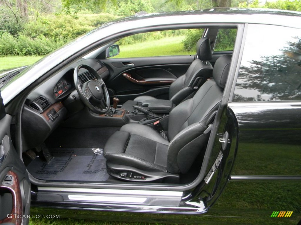 Black Interior 2003 BMW 3 Series 325i Coupe Photo #51514501