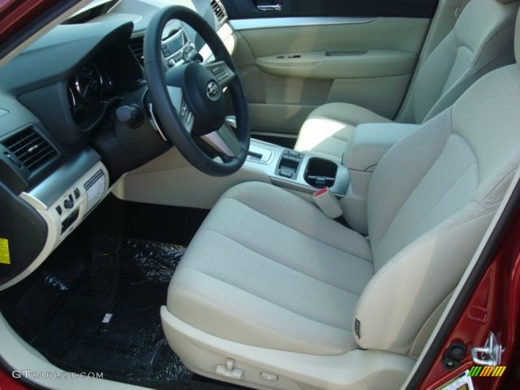 2011 Outback 2.5i Premium Wagon - Ruby Red Pearl / Warm Ivory photo #2