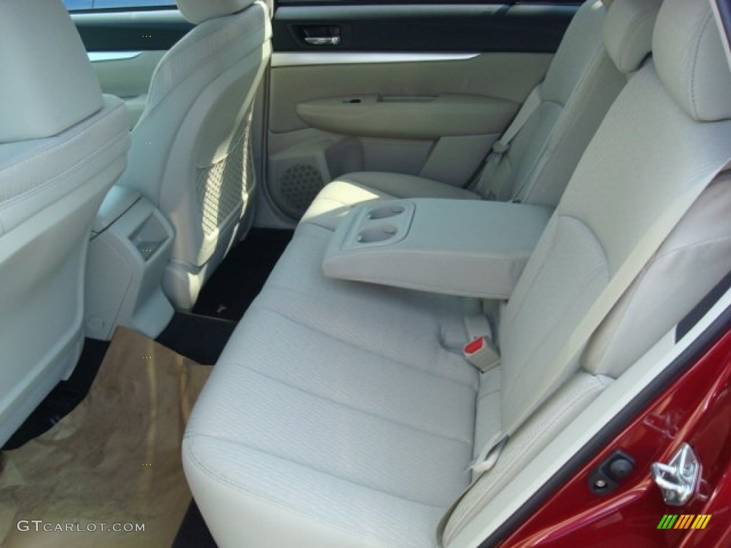 2011 Outback 2.5i Premium Wagon - Ruby Red Pearl / Warm Ivory photo #3