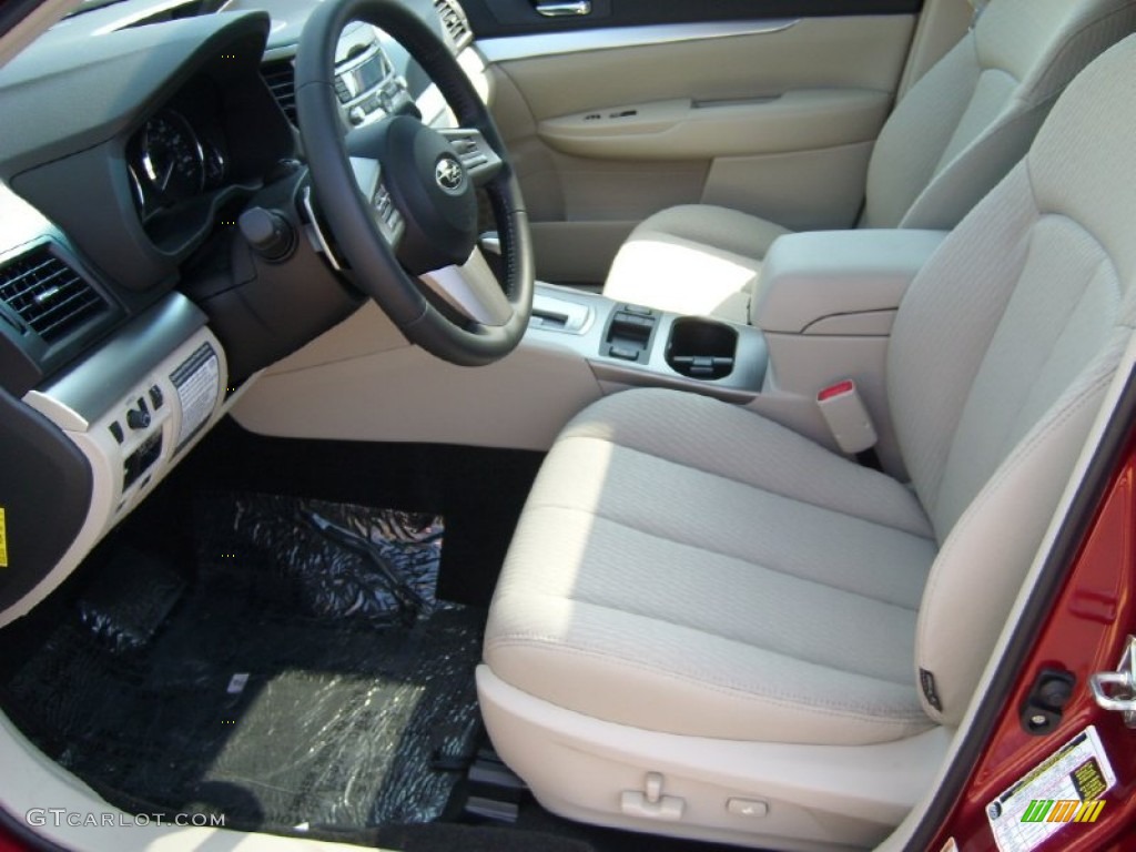 2011 Outback 2.5i Premium Wagon - Ruby Red Pearl / Warm Ivory photo #2