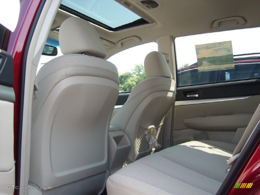 2011 Outback 2.5i Premium Wagon - Ruby Red Pearl / Warm Ivory photo #3
