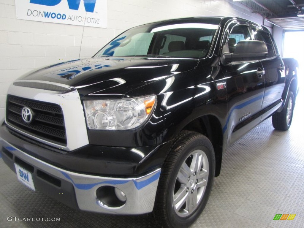 2008 Tundra SR5 CrewMax 4x4 - Black / Beige photo #2