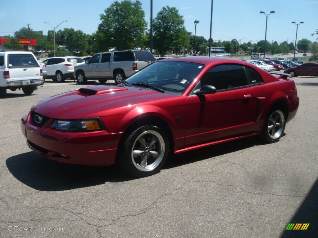 2003 Mustang GT Coupe - Redfire Metallic / Medium Parchment photo #2