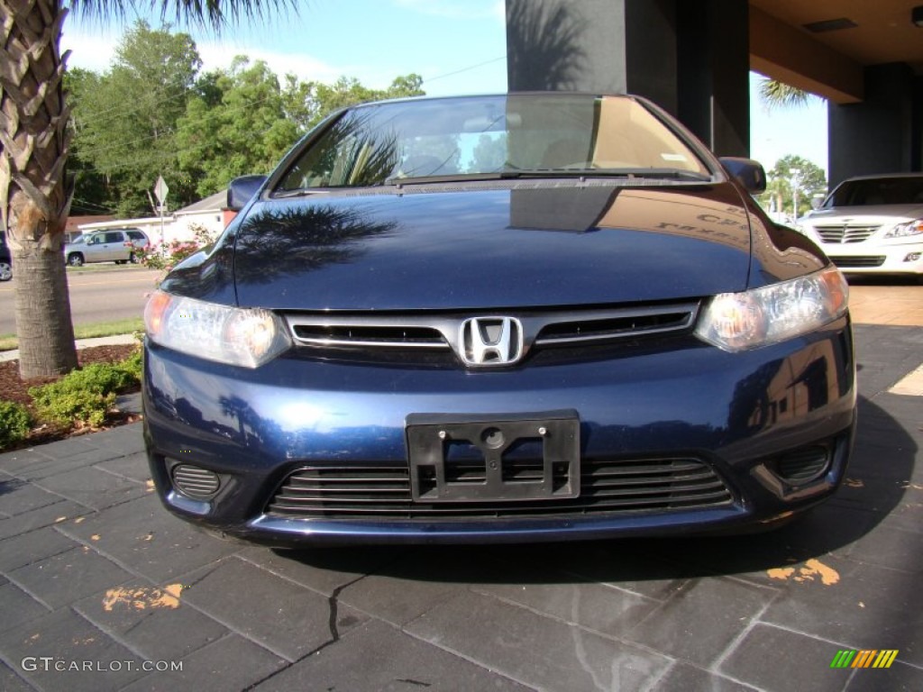 2006 Civic LX Coupe - Royal Blue Pearl / Ivory photo #2