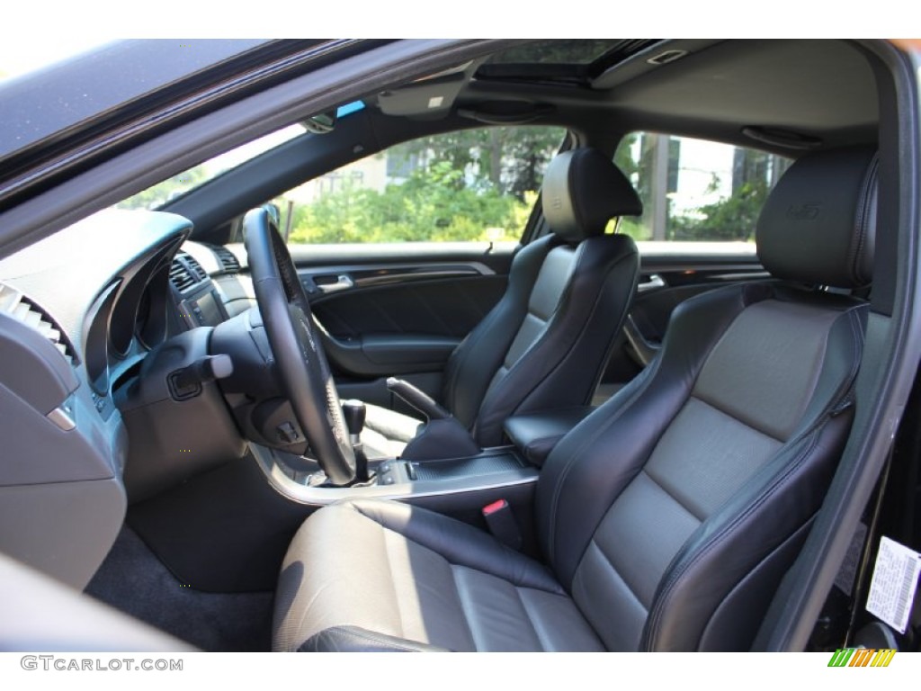 Ebony/Silver Interior 2008 Acura TL 3.5 Type-S Photo #51519730