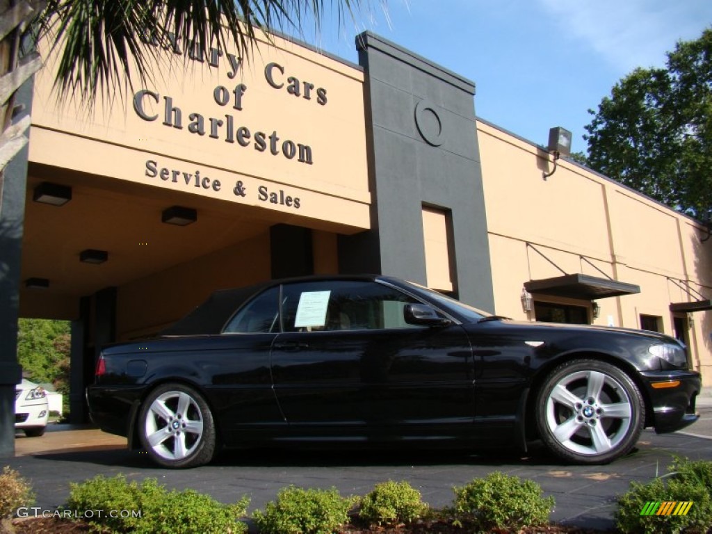 2004 3 Series 325i Convertible - Black Sapphire Metallic / Sand photo #9