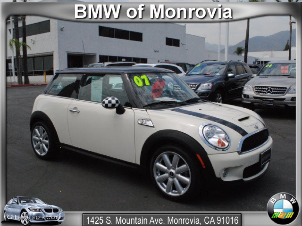 2007 Cooper S Hardtop - Pepper White / Carbon Black/Black photo #1