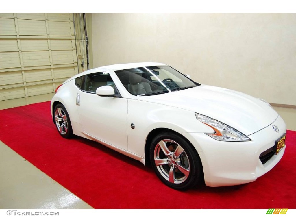 2009 370Z Touring Coupe - Pearl White / Gray Leather photo #1