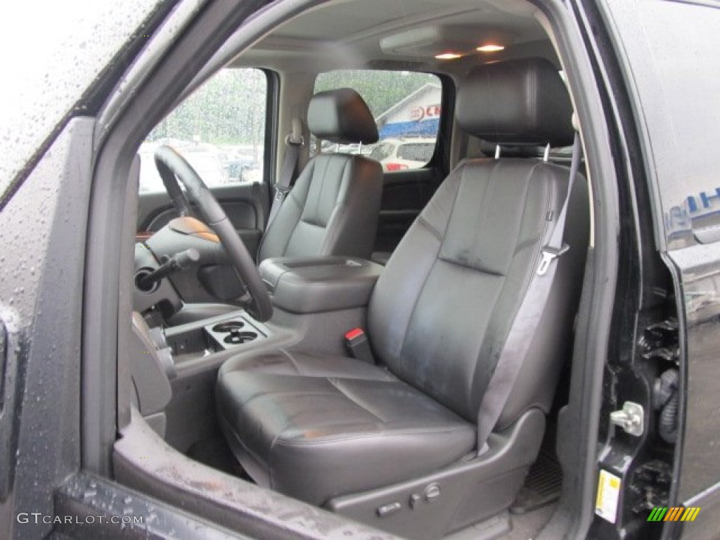 Ebony Interior 2011 Chevrolet Silverado 1500 LTZ Crew Cab 4x4 Photo #51525520
