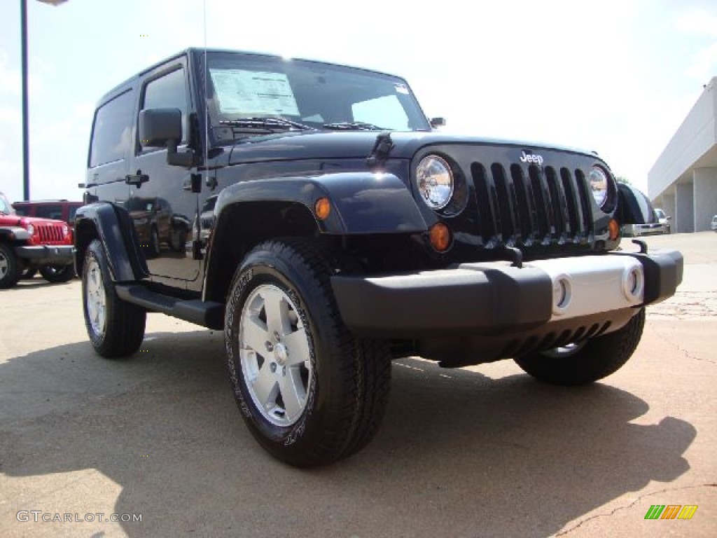 2011 Wrangler Sahara 4x4 - Black / Black/Dark Saddle photo #1