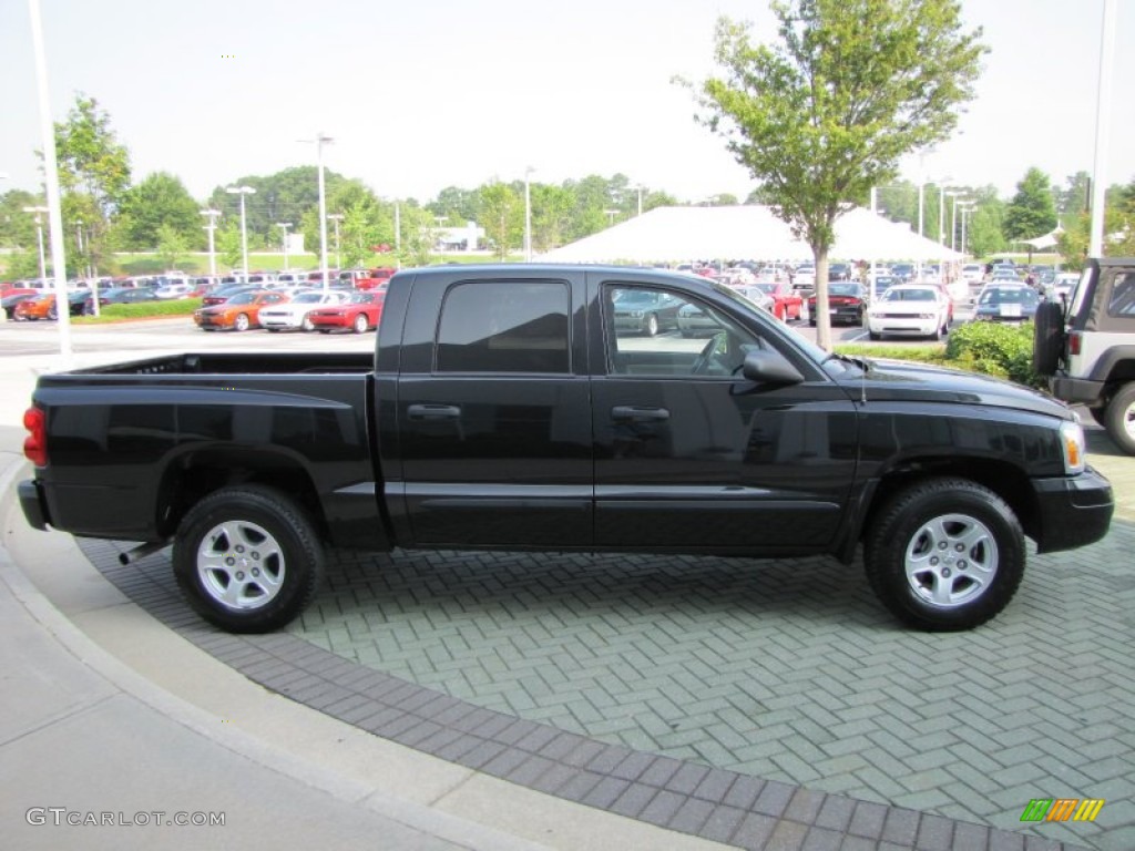 Brilliant Black Crystal Pearl 2007 Dodge Dakota SLT Quad Cab Exterior Photo #51526552