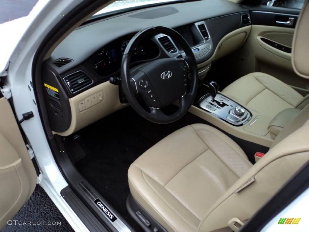 Beige Interior 2009 Hyundai Genesis 4.6 Sedan Photo #51527659