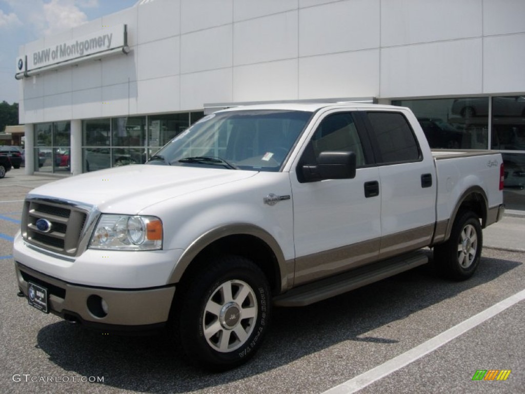 2006 F150 King Ranch SuperCrew 4x4 - Oxford White / Castano Brown Leather photo #2