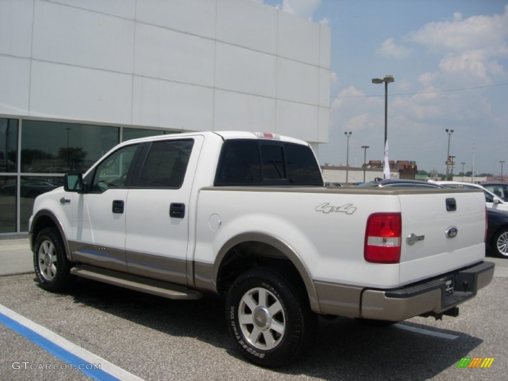 2006 F150 King Ranch SuperCrew 4x4 - Oxford White / Castano Brown Leather photo #3