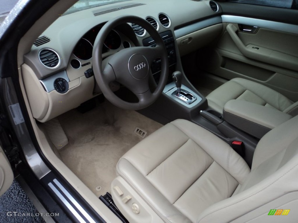 Beige Interior 2005 Audi A4 1.8T Cabriolet Photo #51527992